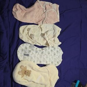 Neutral Baby Swaddle - Pink, Cream, White, Pale Yellow